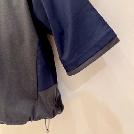 6°vocale/ コンビバルーンTシャツ　KN-CMBT-25S  KN-ACMB-25S　NAVY  100.110.120.130.140.150.S.M