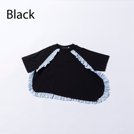 nunuforme /アシンメトリーフリルT  51-nf25-966-716  Black  105.115.125.135.145.1(155).2(163)