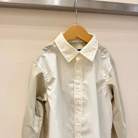 nunuforme /Exclusive Item  スナップシャツ 24MB021  Ivory×Beige  115.125.135.145.1(155).2(163).M