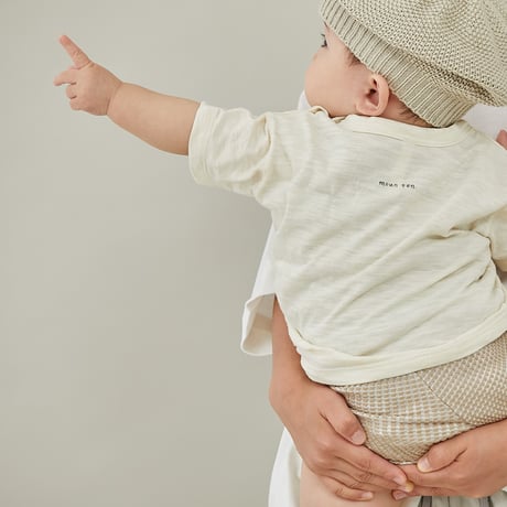 MOUN TEN. / organic slub wide T(for baby)   BT01-0110a  ecru  80.95