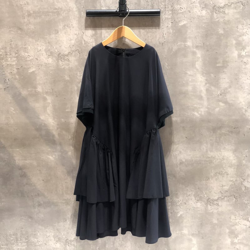 nunuforme / サイドフリルワンピース MB422 Black 115.125