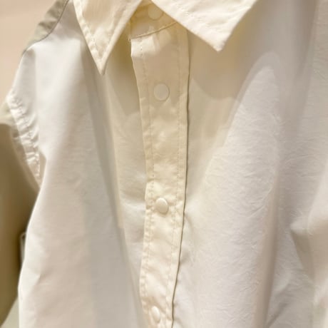 nunuforme /Exclusive Item  スナップシャツ 24MB021  Ivory×Beige  115.125.135.145.1(155).2(163).M