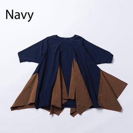 nunuforme / フリルエッジワンピース 04-nf25-429-025  Navy  M(105-115).L(120-130) .XL(135-145).1(155).2(163)