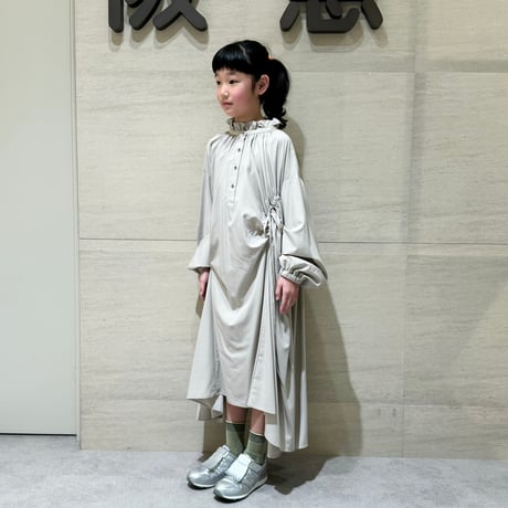 nunuforme /Exclusive Item ドローストリングワンピース  NUNUMB022 Grey Beige 115.125.135.145.1(155).2(163)