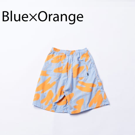 nunuforme / ループロゴショートパンツ  34-nf25-633-260  Blue×Orange  105.115.125.135.145.1(155).2(163)
