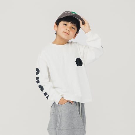 nunuforme / nunuforme袖プリントT　nt24-007-04   OffWhite   115.125.135.145.1(155).2(163)