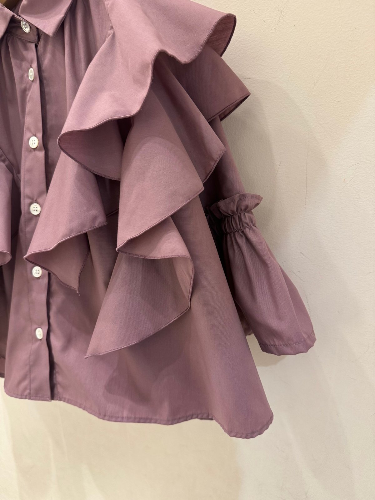 nunuforme / フリルスリーブブラウス 27-nf21-521-031 Purple  