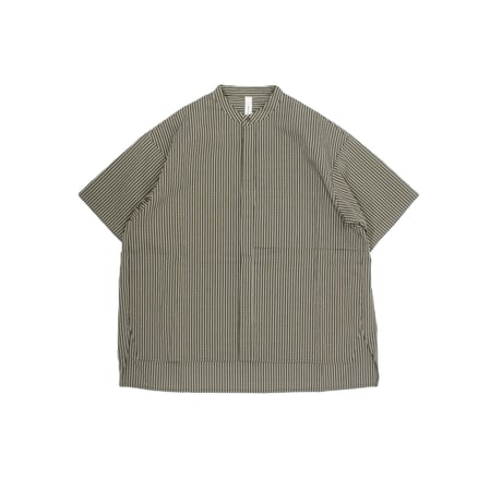 MOUN TEN. / air sucker s/s shirt   MS19-1936  khaki stripe  110.125.140.0(155).1(adult)