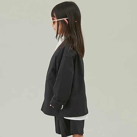 MOUN TEN. / stretch nylon gaba jacket   MJ04-1101  black  110.125.140.0(155).1(adult)