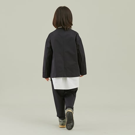 MOUN TEN. / stretch nylon gaba 1tuck pants   MP56-1102  black  125.140.0(155)1(adult)