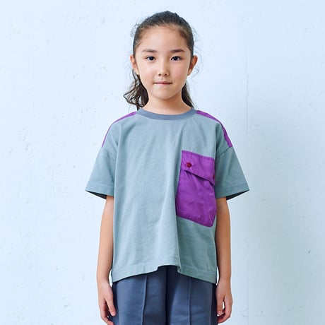 6°vocale/ サファリTシャツ　KN-SFRT-25S　GRAYBEIGE  100.110.120.130.140.150