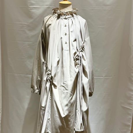nunuforme /Exclusive Item ドローストリングワンピース  NUNUMB022 Grey Beige 115.125.135.145.1(155).2(163)