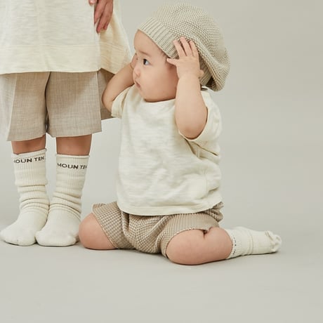 MOUN TEN. / organic slub wide T(for baby)   BT01-0110a  ecru  80.95