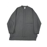 MOUN TEN. /polyester canapa pocket shirt  MS26-1106  charcoal  110.125.140.0(155).1(adult)