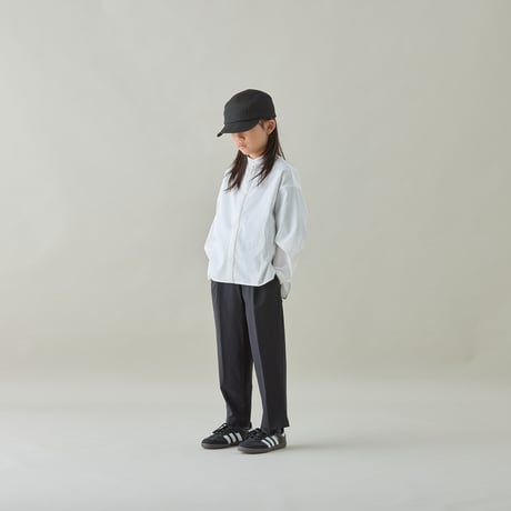 MOUN TEN. /stretch typewriter bandcollar shirt  MS40-1906  white 110.125.140.0(155).1(adult)