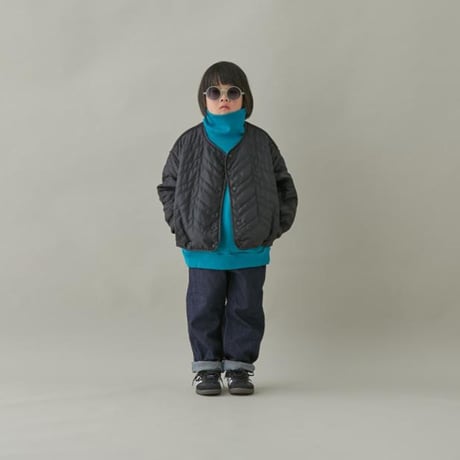 MOUN TEN. / zigzag quilt separate coat  MC33-1625a.b.c  black  125,140,0(155),1(adult)