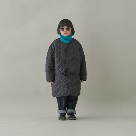 MOUN TEN. / zigzag quilt separate coat  MC33-1625a.b.c  black  125,140,0(155),1(adult)