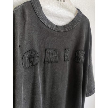 GRIS / Logo patch USED Tee  GR26SS-CU001  BLACK  M(120-135).L(135-150).XL(150-160)