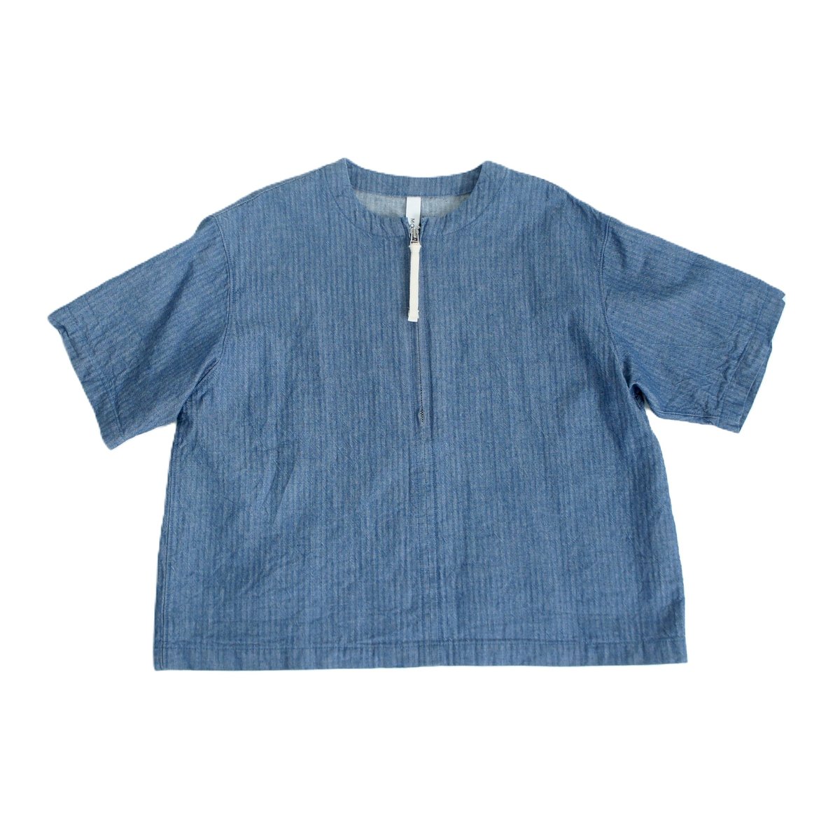 どんまい（男の子） MOUN TEN. / herringbone denim half zip shirt M