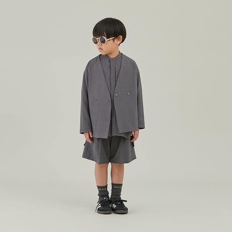 MOUN TEN. / polyester canapa  jacket  MJ04-1105  charcoal  110.125.140.0(155),1(adult)