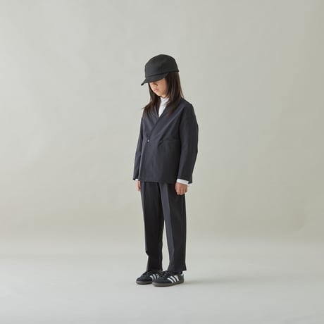 MOUN TEN. / stretch nylon 1tuck pants (recycle)  MP56-1902  black  110.125.140.0(155)1(adult)