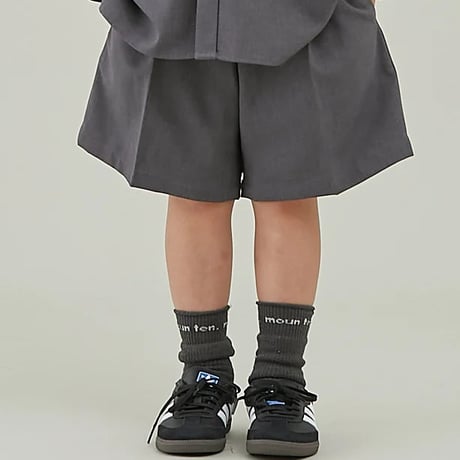 MOUN TEN. /polyester canapa half pants  MP55C-1108  charcoal  110.125.140.0(155).1(adult)
