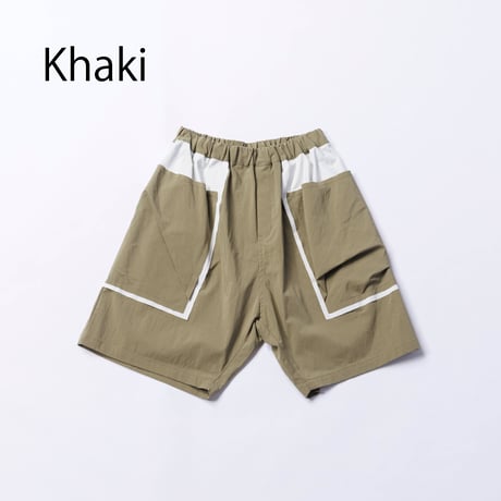 nunuforme / バイカラー ショートパンツ  47-nf25-629-254  Khaki  105.115.125.135.145.1(155).2(163)