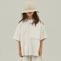 MOUN TEN. / c/hemp S/S shirt  MS19-1715  ecru   110.125.140.0(155).1(adult)