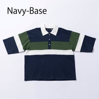 nunuforme / トリコロールポロT  39-nf25-827-506  Navy  M(105-115).L(120-130) .XL(135-145).1(155).2(163)