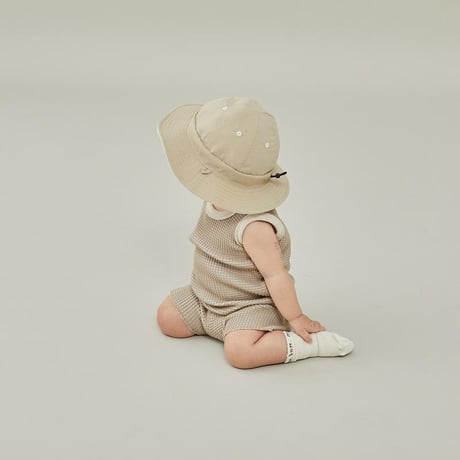 MOUN TEN. /reversible adventure hat (for baby)   BA04-0114a  beige x ecru  XS(44-46cm)