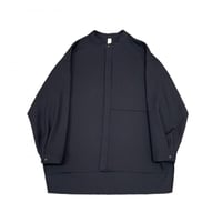 MOUN TEN. /polyester canapa pocket shirt  MS26-1106  black  110.125.140.0(155).1(adult)