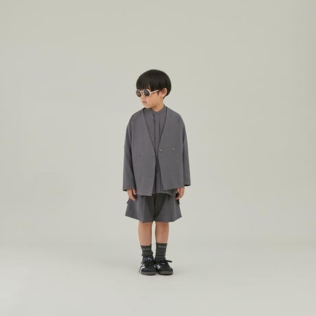 MOUN TEN. / polyester canapa  jacket  MJ04-1105  black  110.125.140.0(155),1(adult)