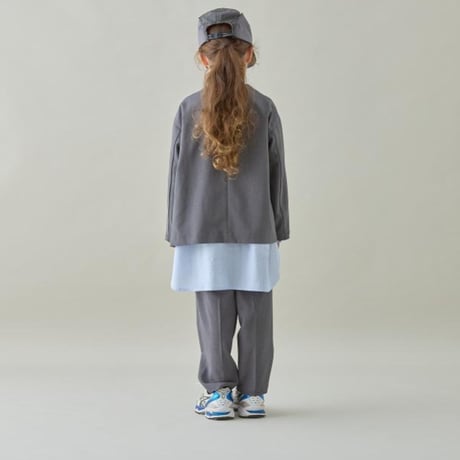 MOUN TEN. / polyester canapa 1tuck pants  MP56-1502  charcoal  110.125.140.0(155).1(adult)