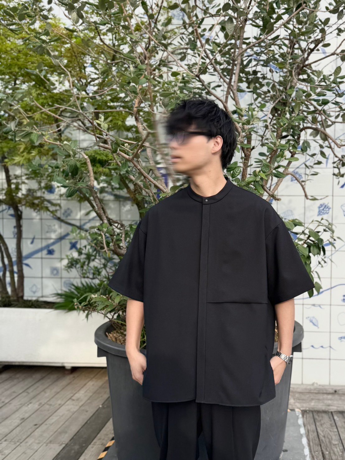 別注】MOUN TEN. /polyester canapa pocket s/s shi