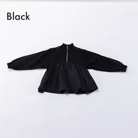 nunuforme / ハーフジッププルオーバー  32-nf26-847-503  Black  M .L .XL.1(155).2(163)