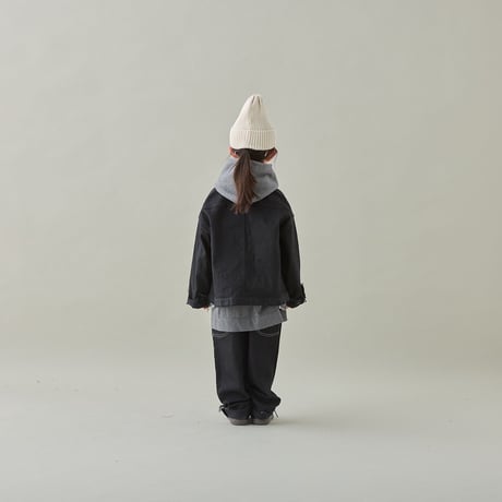 MOUN TEN. / denim work blouson(organic cotton)  MB38-1813  black  125.140.0(155).1(adult)