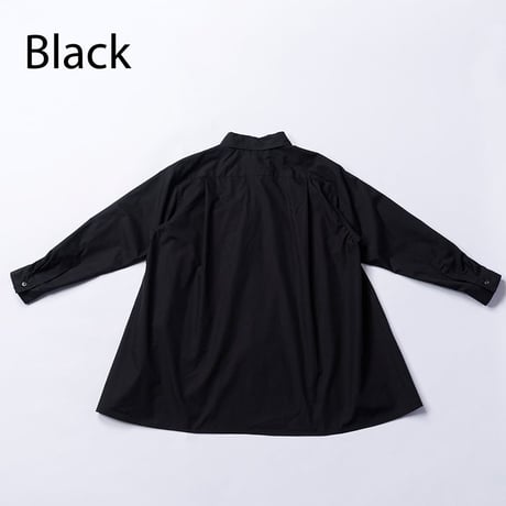 nunuforme /  アシンメトリー ジップシャツ 06-nf25-526-035  Black  S.M .L .XL.1(155).2(163)