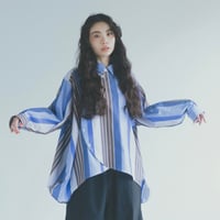 nunuforme / サークルシャツ 14-nf21-545-209  Blue×Brown  105.115.125.135.145.1(155).2(163)