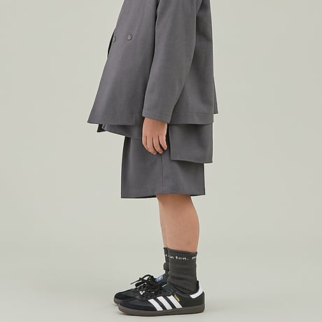 MOUN TEN. /polyester canapa half pants  MP55C-1108  charcoal  110.125.140.0(155).1(adult)