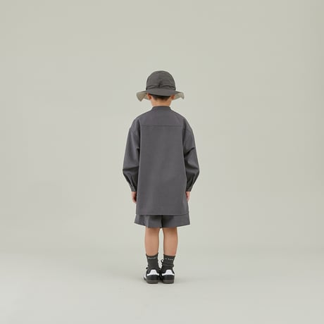 MOUN TEN. /polyester canapa half pants  MP55C-1108  charcoal  110.125.140.0(155).1(adult)
