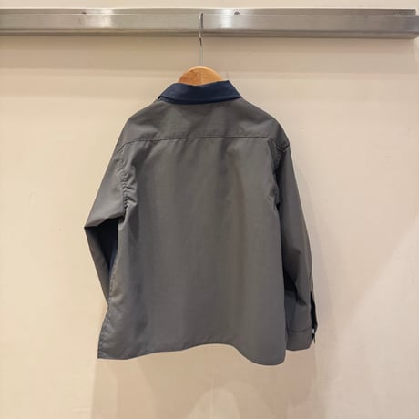 nunuforme /Exclusive Item  スナップシャツ 24MB021 Navy×Charcoal 115.125.135.145.1(155).2(163).M