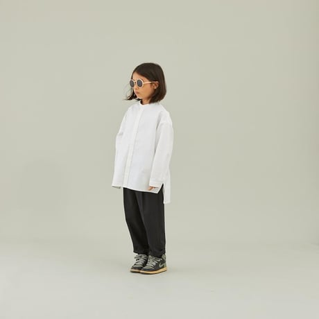MOUN TEN. / stretch nylon gaba 1tuck pants   MP56-1102  black  125.140.0(155)1(adult)