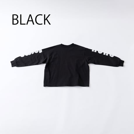 nunuforme / nunuforme袖プリントT　nt24-007-04   Black   115.125.135.145.1(155).2(163)