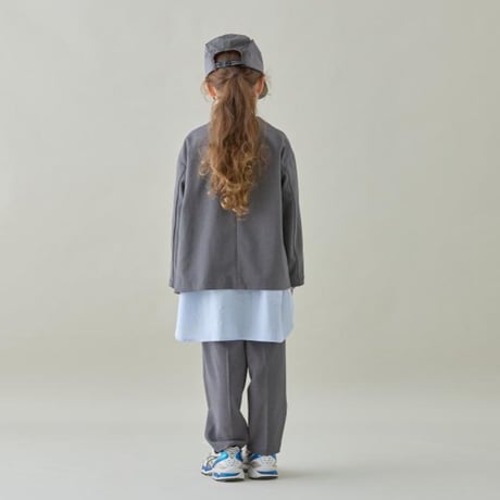 MOUN TEN. / polyester canapa  jacket  MJ04-1105  charcoal  110.125.140.0(155),1(adult)
