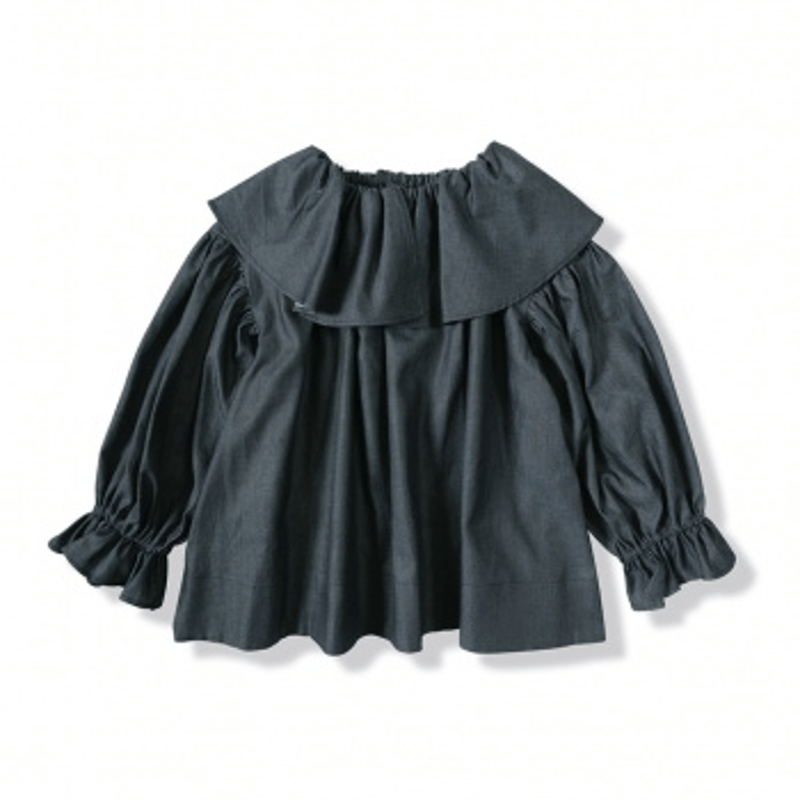 GRIS ブラウス L 黒 130.140 厚い