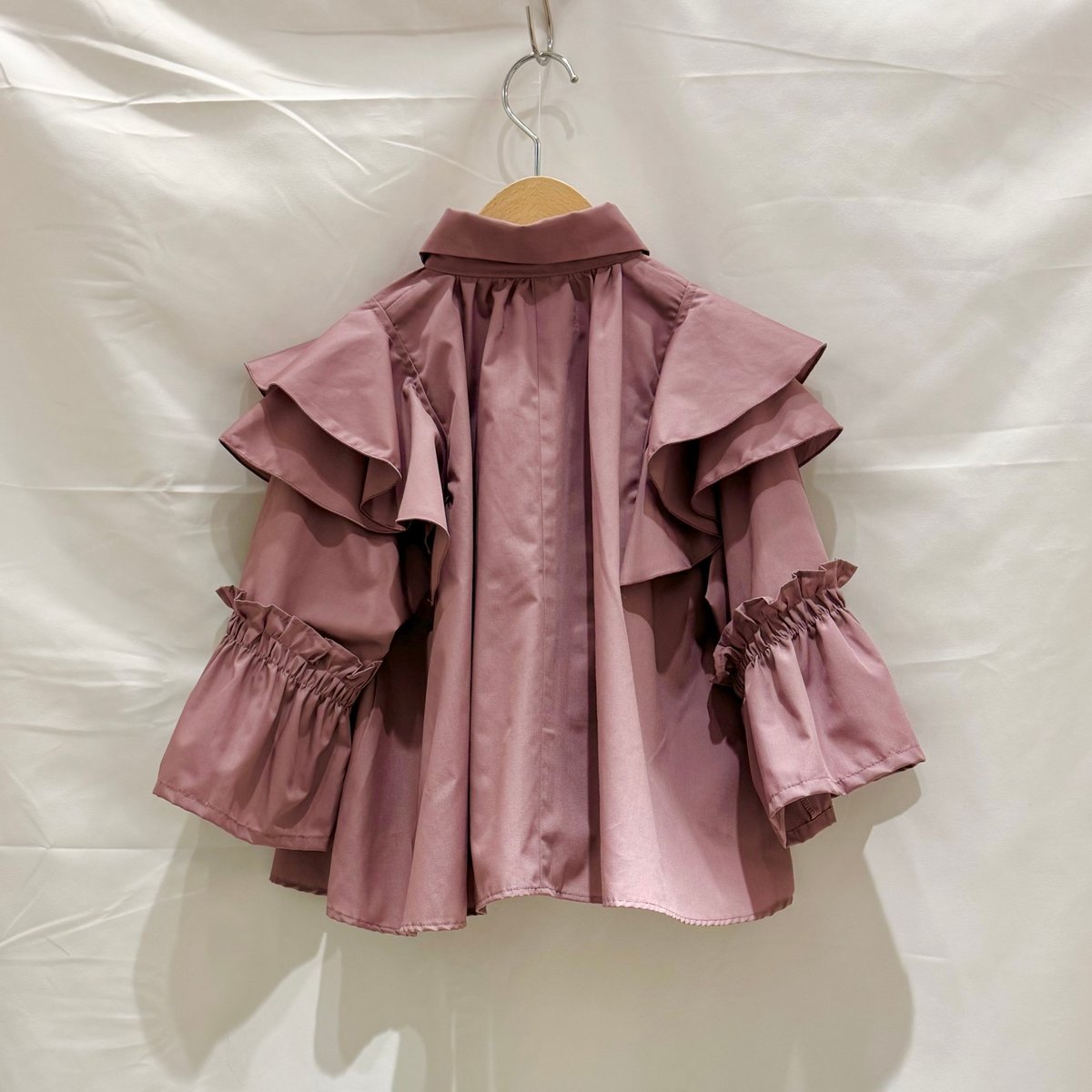 nunuforme / フリルスリーブブラウス 27-nf21-521-031 Purple  