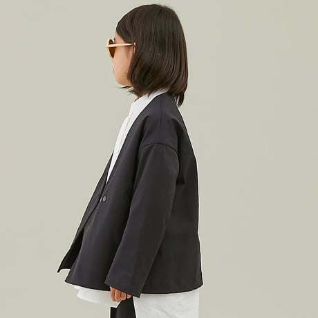 MOUN TEN. / stretch nylon gaba jacket   MJ04-1101  black  110.125.140.0(155).1(adult)