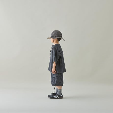 MOUN TEN. / herringbone denim midi cargo   MP100-1919   slategray  125.140.0(155)