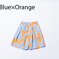 nunuforme / ループロゴショートパンツ  34-nf25-633-260  Blue×Orange  105.115.125.135.145.1(155).2(163)