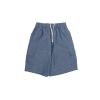 MOUN TEN. / herringbone denim midi cargo   MP100-1919   vintage blue  125.140.0(155)